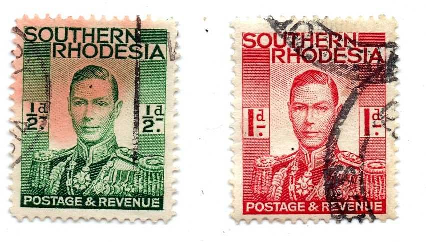 Znaczki Południowa Rodezja (Zimbabwe) MiNr. 43-44. Rok 1937