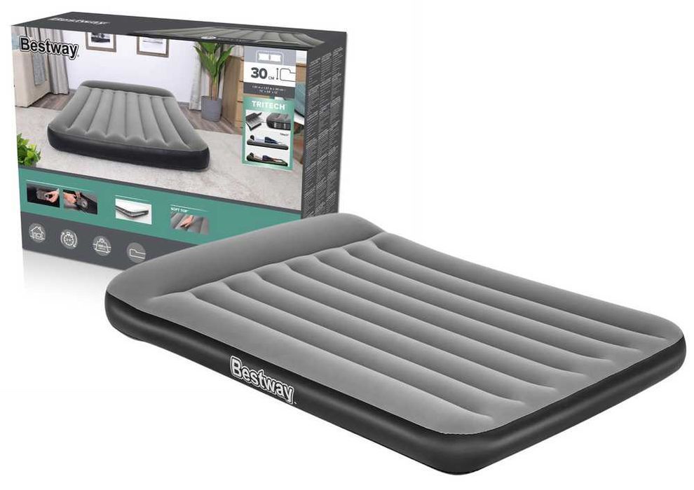 Materac Dmuchany Do Spania Dwuosobowy Z Pompką 191x137x30cm Bestway