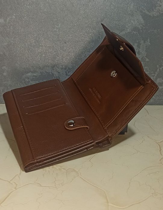 Мужской кожаный кошелек DR.BOND  портмоне чоловічий шкіряний гаманець