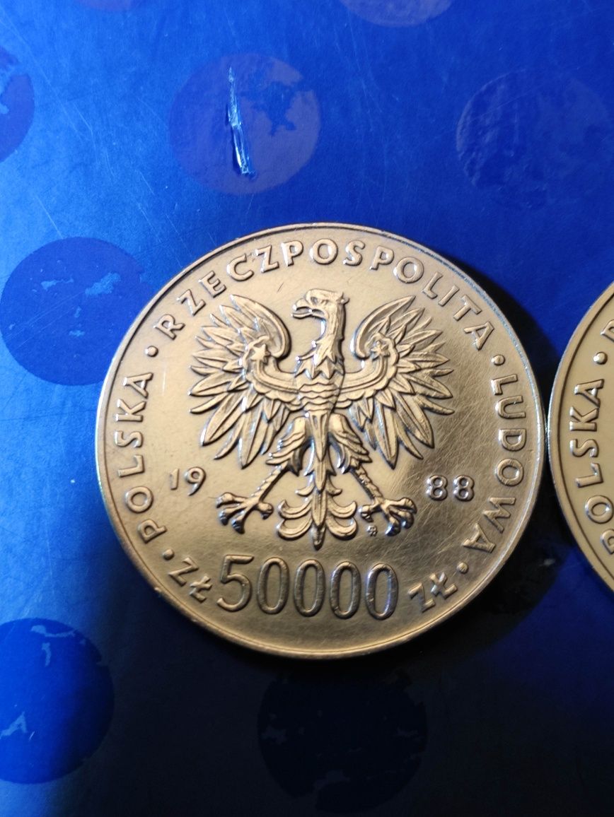 Monety srebrne 50000 zł. Józef Piłsudski.