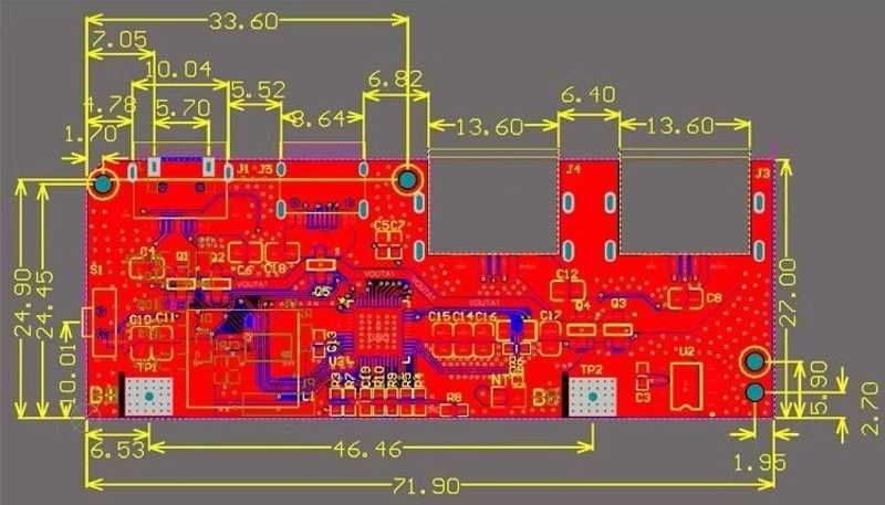 25W 5-портів Плата Power Bank з цифровим LED дисплеєм, швидка заряда