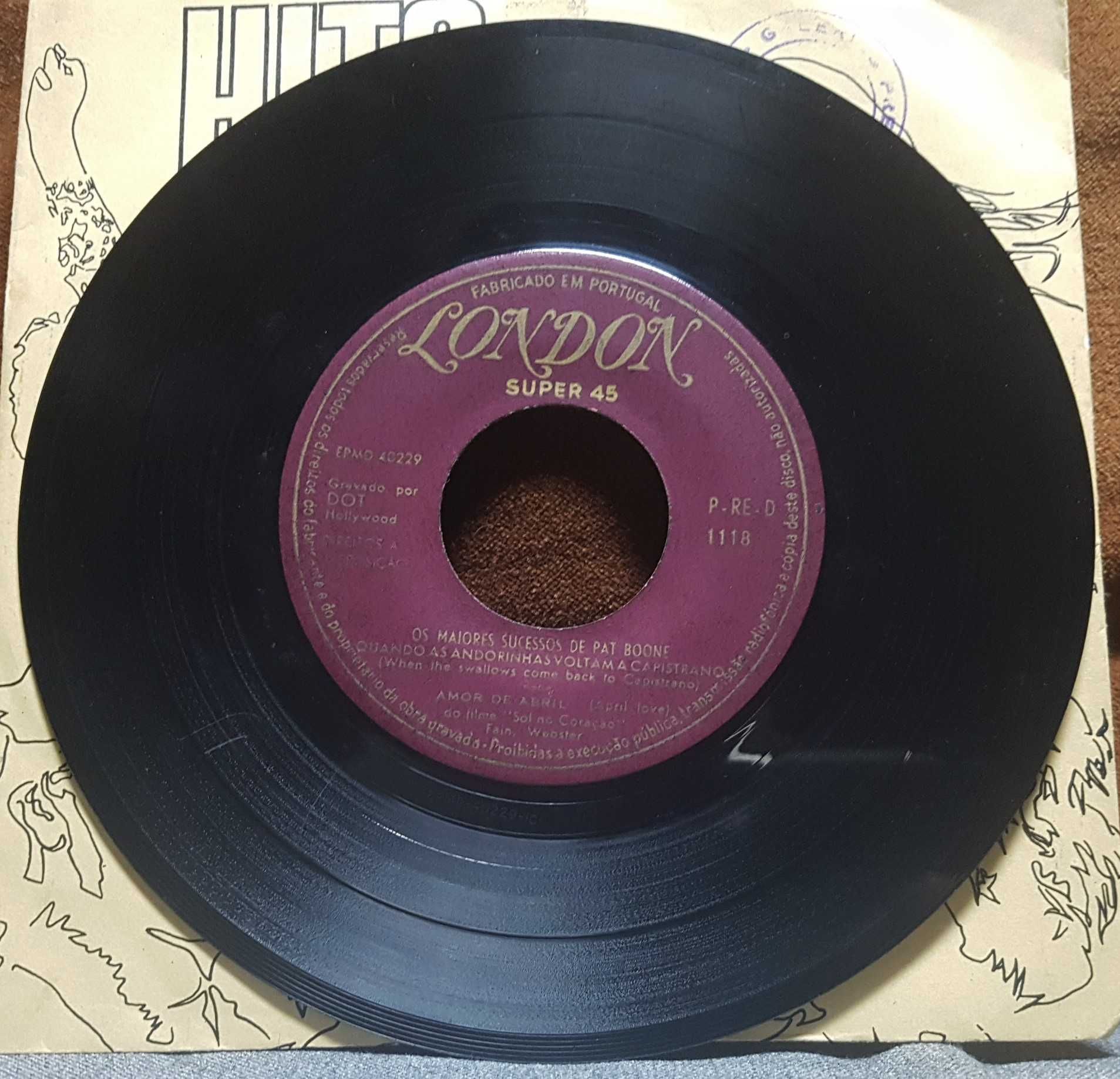 Vinil Pat Boone, Os maiores sucessos EP super 45 1964