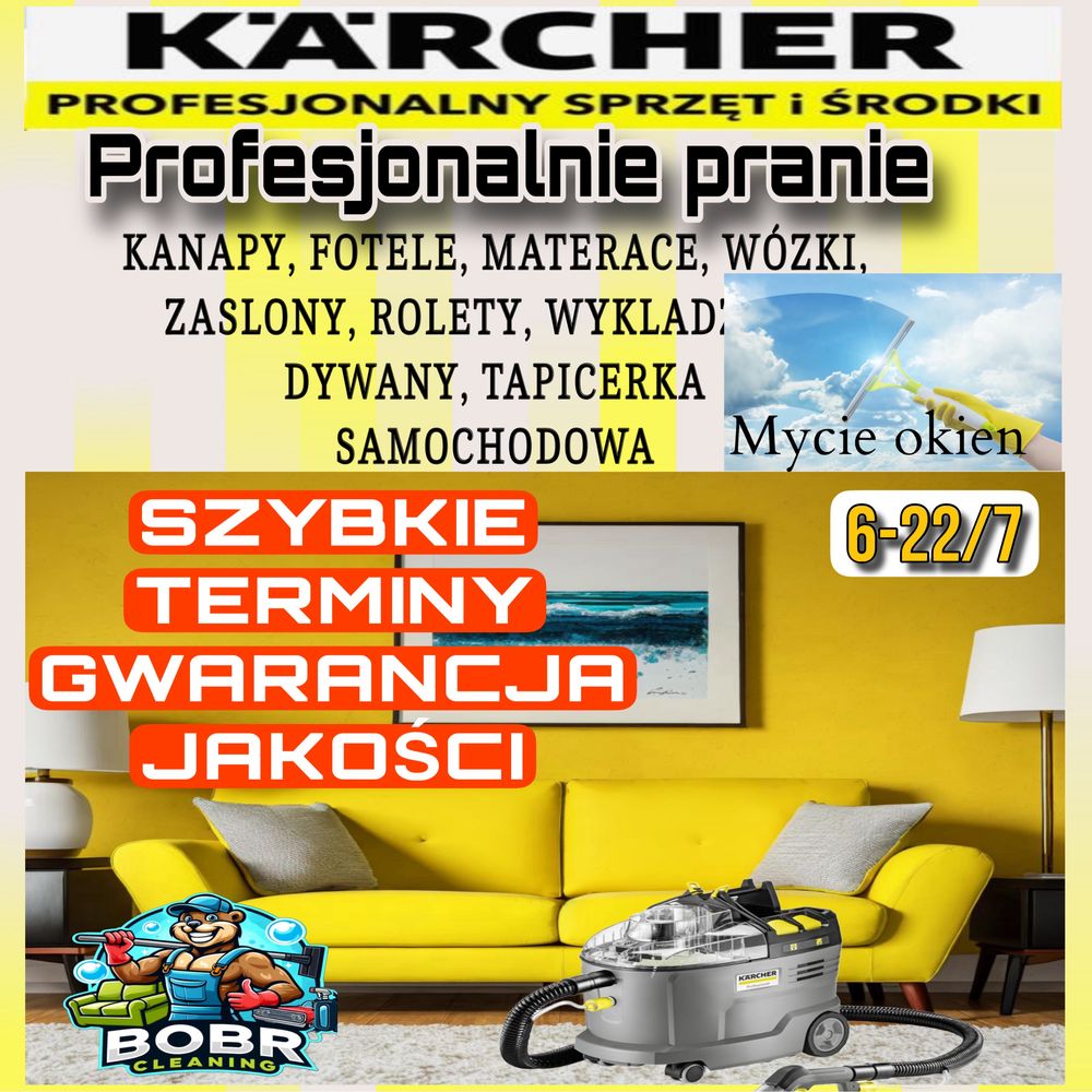 Pranie tapicerki samochodowej/meblowej narożnik sofa dywany wykladziny