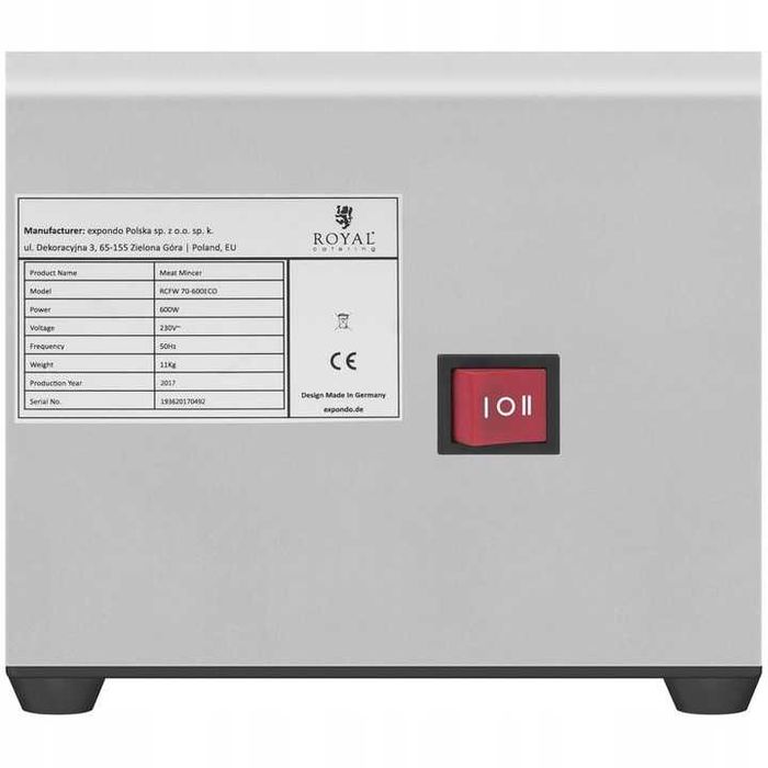 Maszynka WILK DO MIĘSA Profesjonalna 70kg/h | ROYAL CATERING | STAL