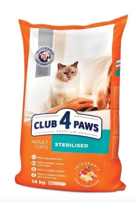 Сухий корм для котів Клуб 4 Лапи Стерилка 14кг