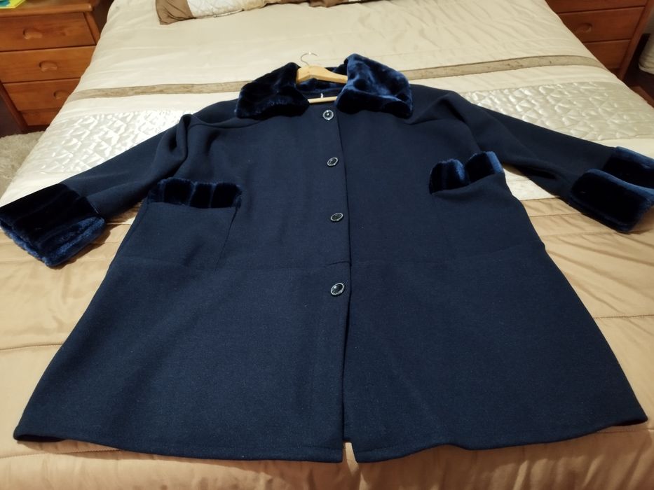 Casaco de fazenda azul escuro