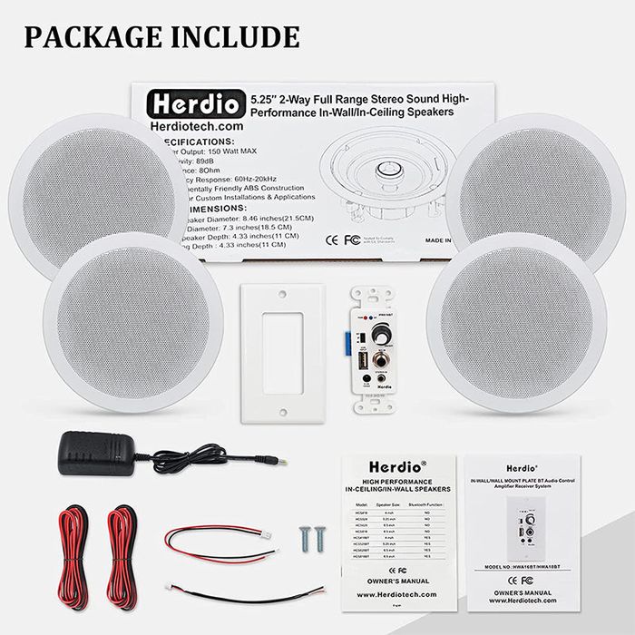 Акустика Herdio HCS-528 150W, стельові динаміки (2511)