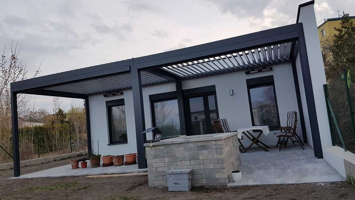 Pergola na taras z lamelami 4x3m. JEDYNA TAKA PERGOLA NA RYNKU!