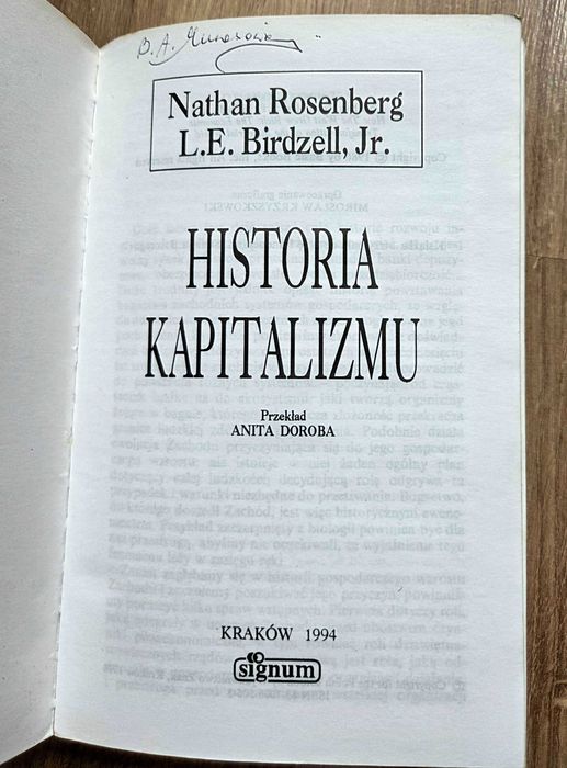 Historia kapitalizmu - Natan Rosenberg