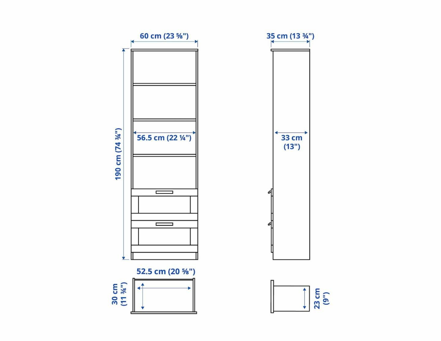 Estante Preta Brimnes Ikea