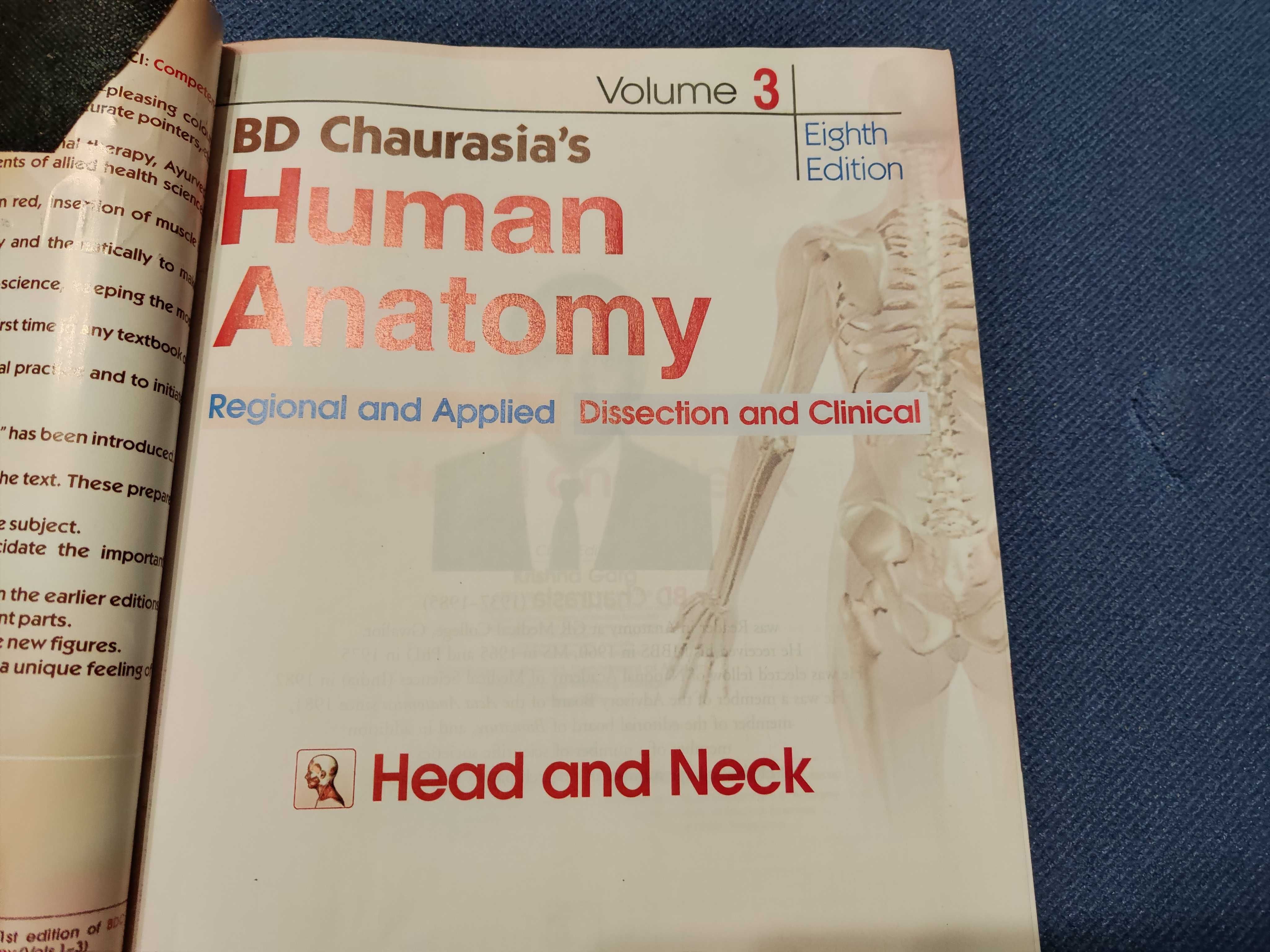 Книга по анатомии human anatomy bd chaurasia volume 3