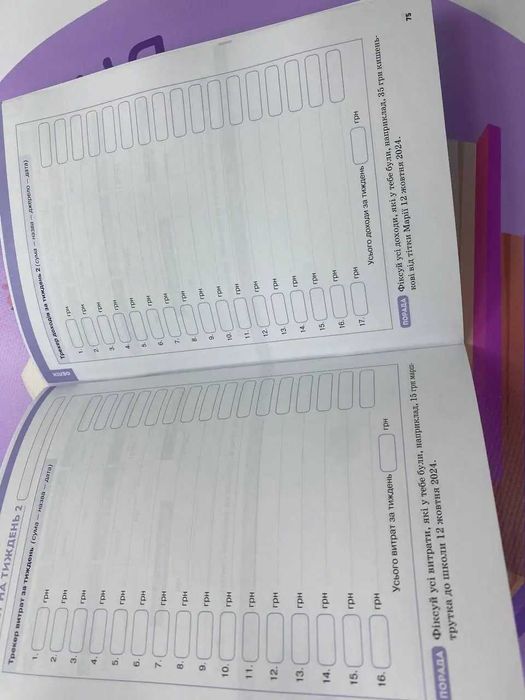 фінансовий щоденник робочий зошит НУШ 8 клас