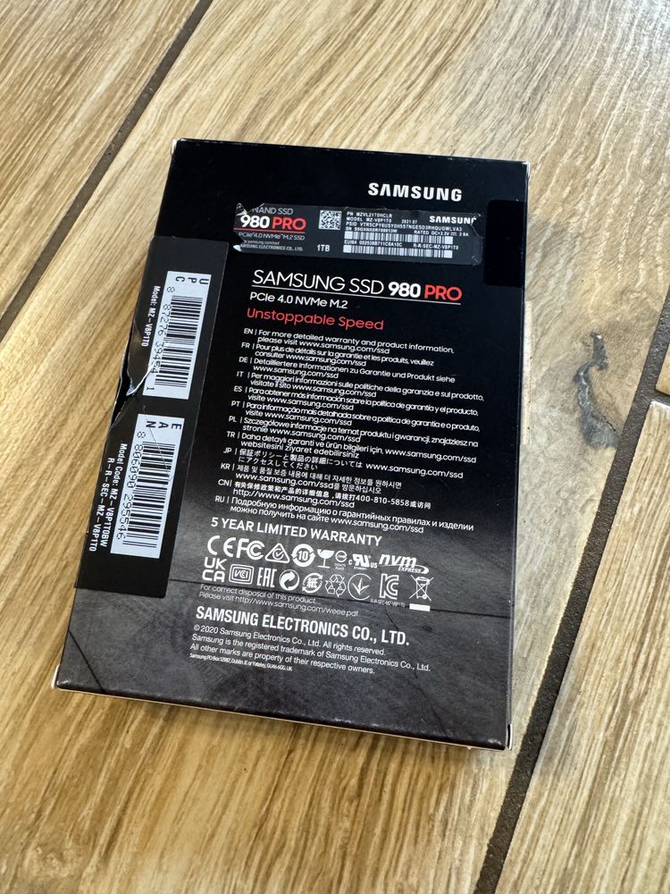 Dysk SSD Samsung 980 PRO - 1 TB. Dodatkowo Radiator ICY BOX. PC, PS5!