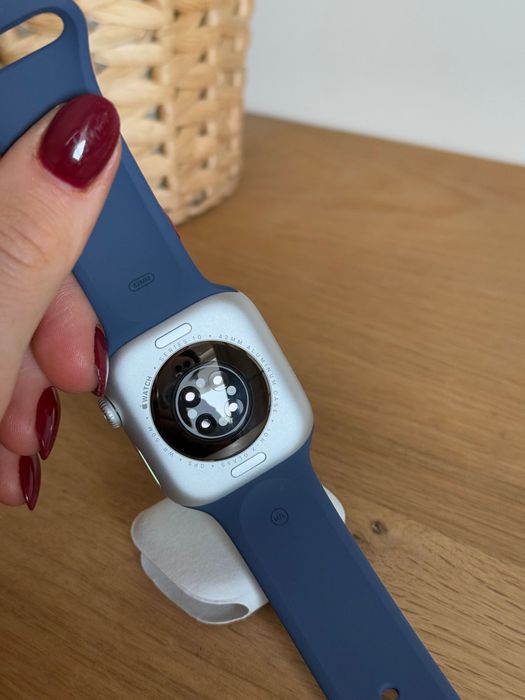 Nowy Apple Watch Series 10 GPS 42mm Srebrny z Paskiem Sportowym Denim