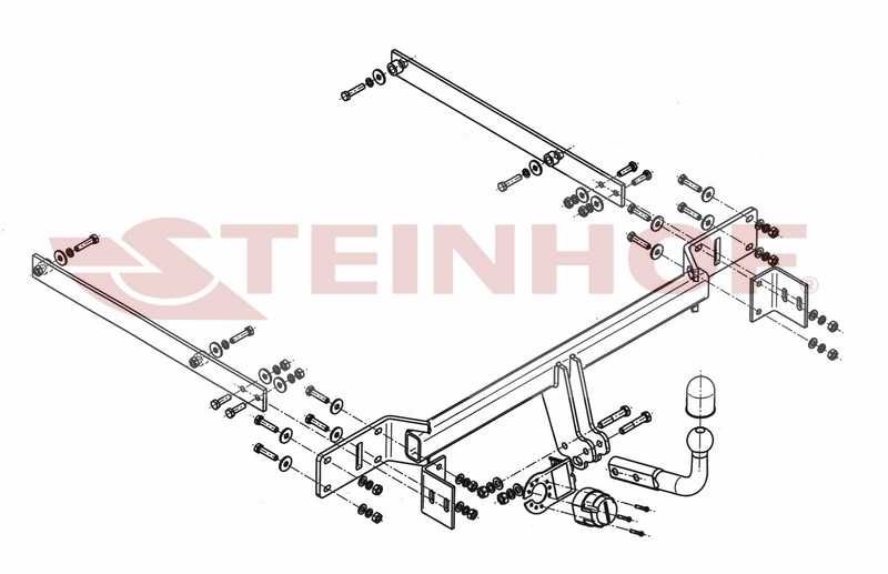 HAK HOLOWNICZY + Moduł 7 Pin Mercedes C-Klasa W204 S204 Sedan Kombi