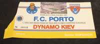 Bilhete Jogo Porto-Dinamo Kiev, meias finais Taça Campeões Europeus.