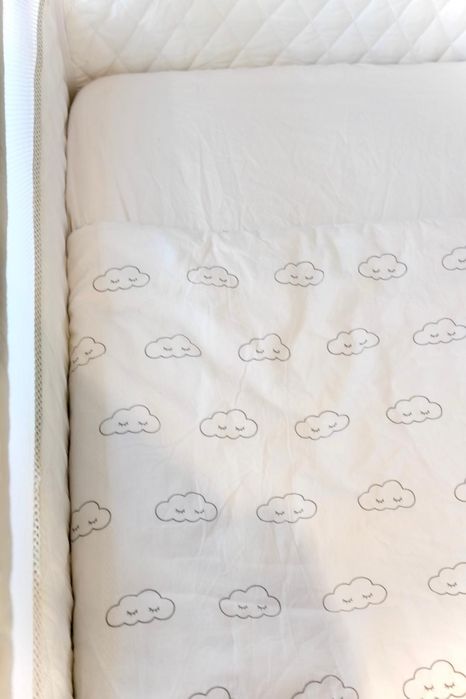 Berço Asalvo Co-Sleeping Nuvens Cinza (Next2me)