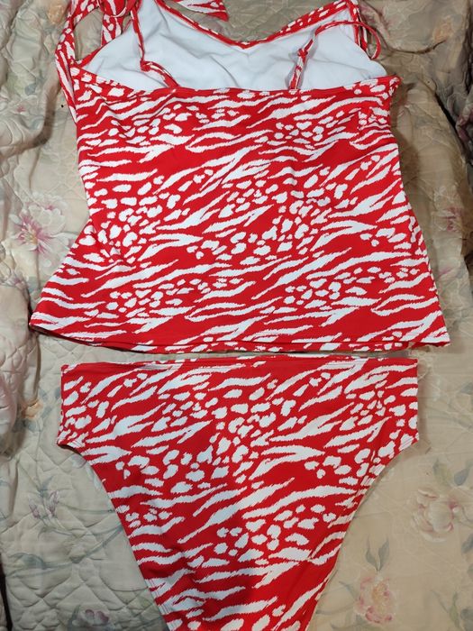 Шикарний стильний купальник танкіні майка та плавки в басейн пляж вели