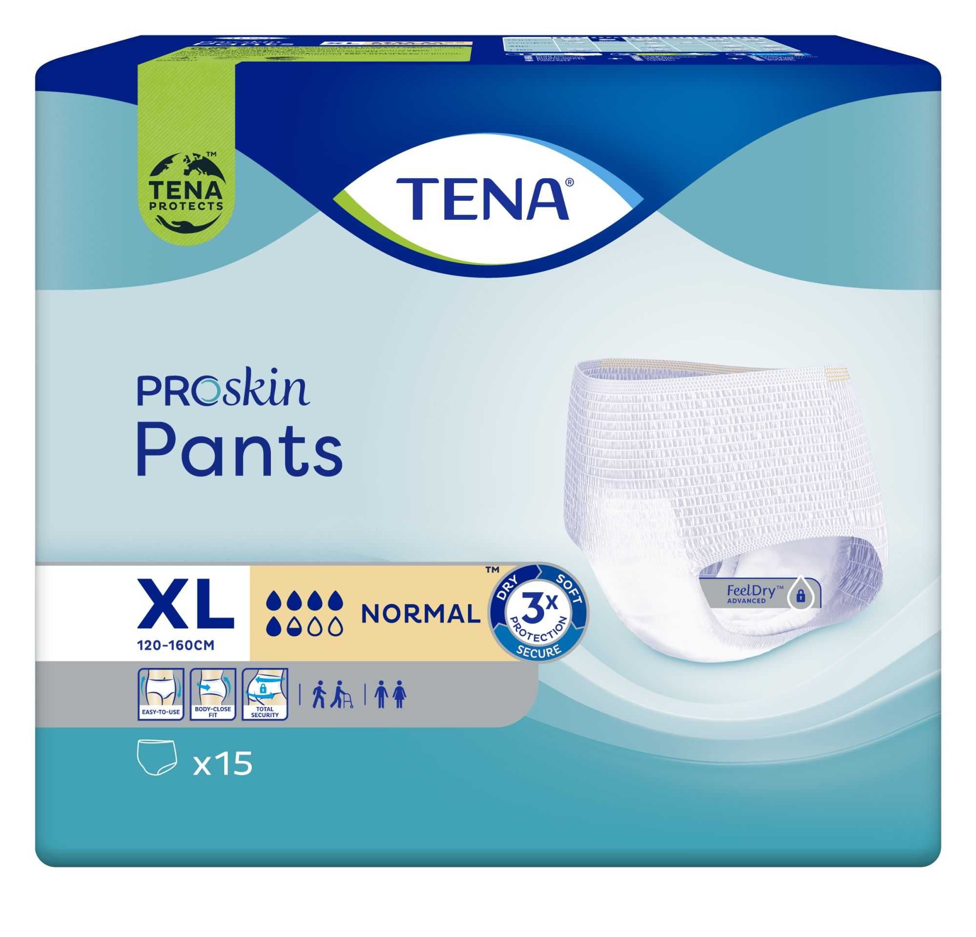 TENA Pants Normal XL majtki chłonne 15 sztuk