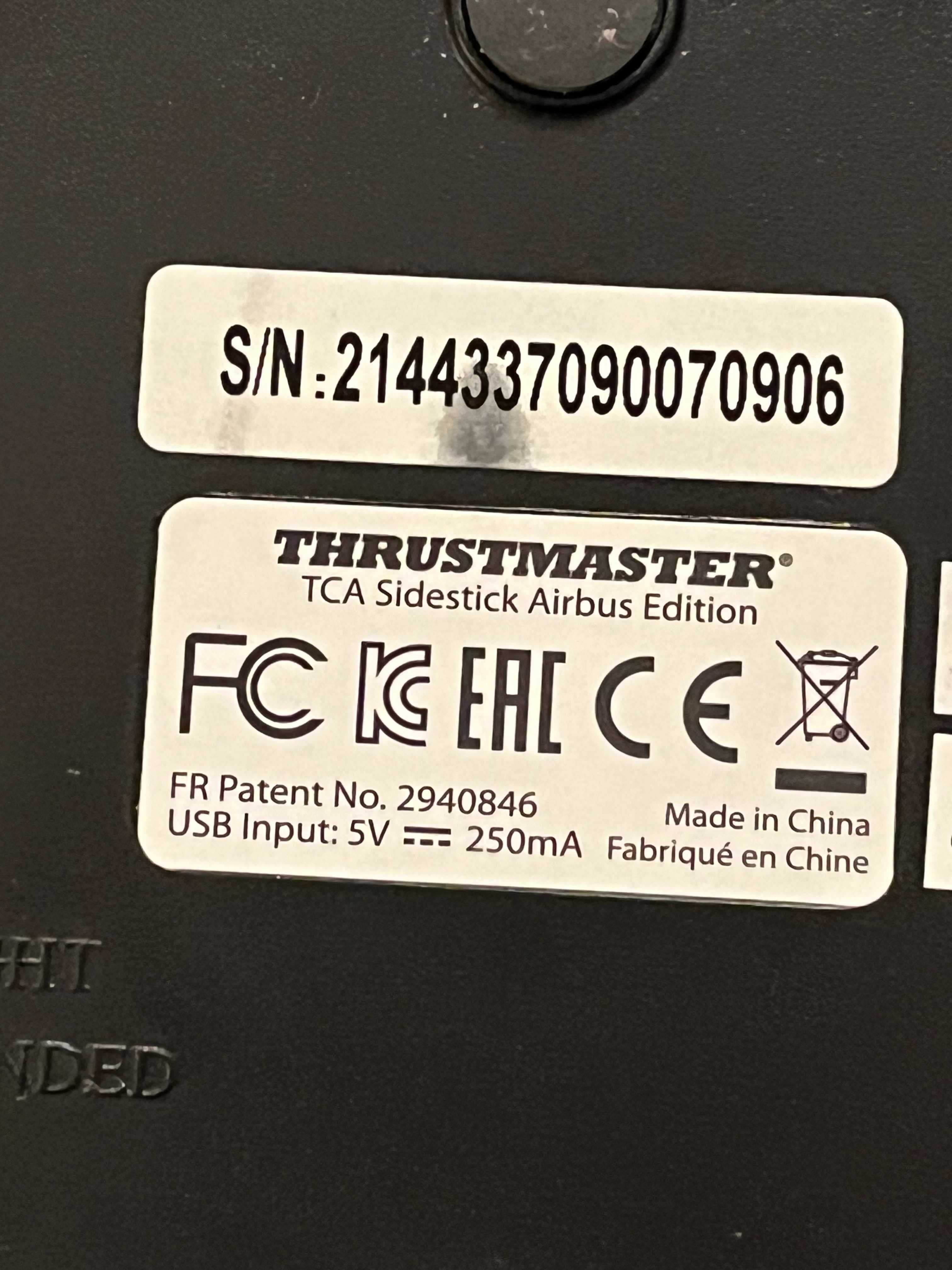 TCA Thrustmaster SideStick AIRBUS EDITION joystick
