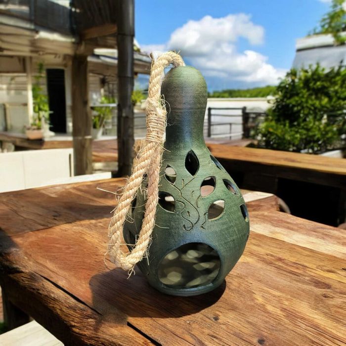Lampion Ceramiczny 30 cm ( Gliniany ) Ręcznie Robiony