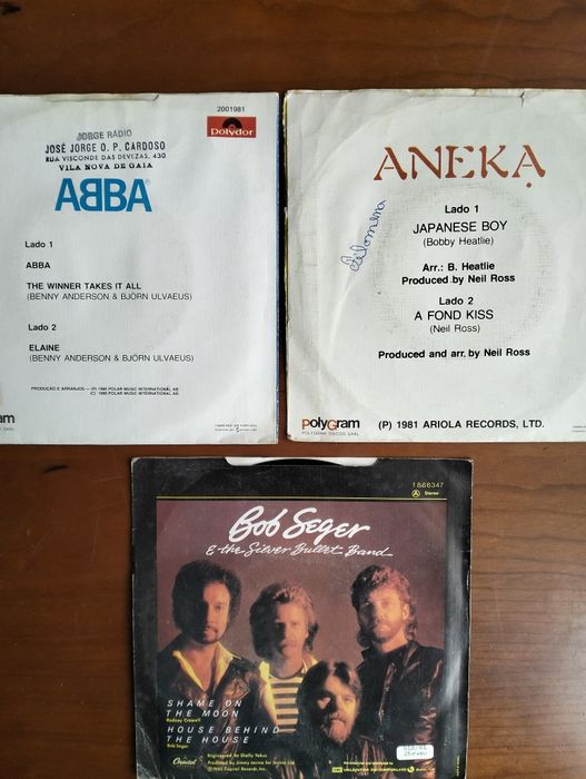 3 discos de vinil single