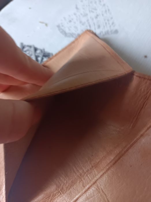 Portfel stary skóra naturalna włosie końskie