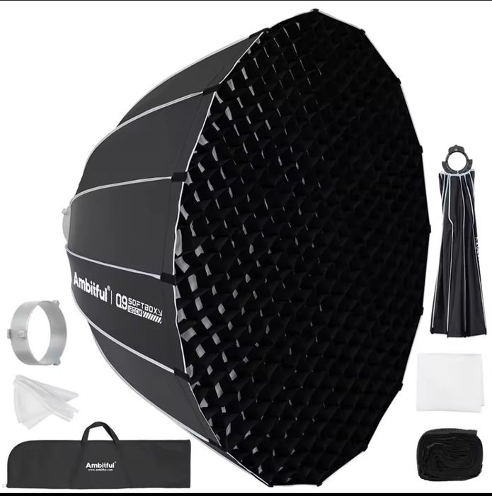 Софтбокс  параболічний октобокс Ambitful Q9 120 см з сотами + Grid