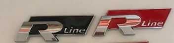 NOWY znaczek przyklejany R LINE rline logo emblemat CZARNY | CZERWONY