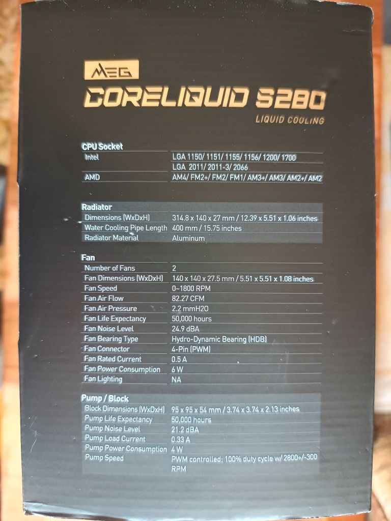 СВО MSI MEG Coreliquid s280