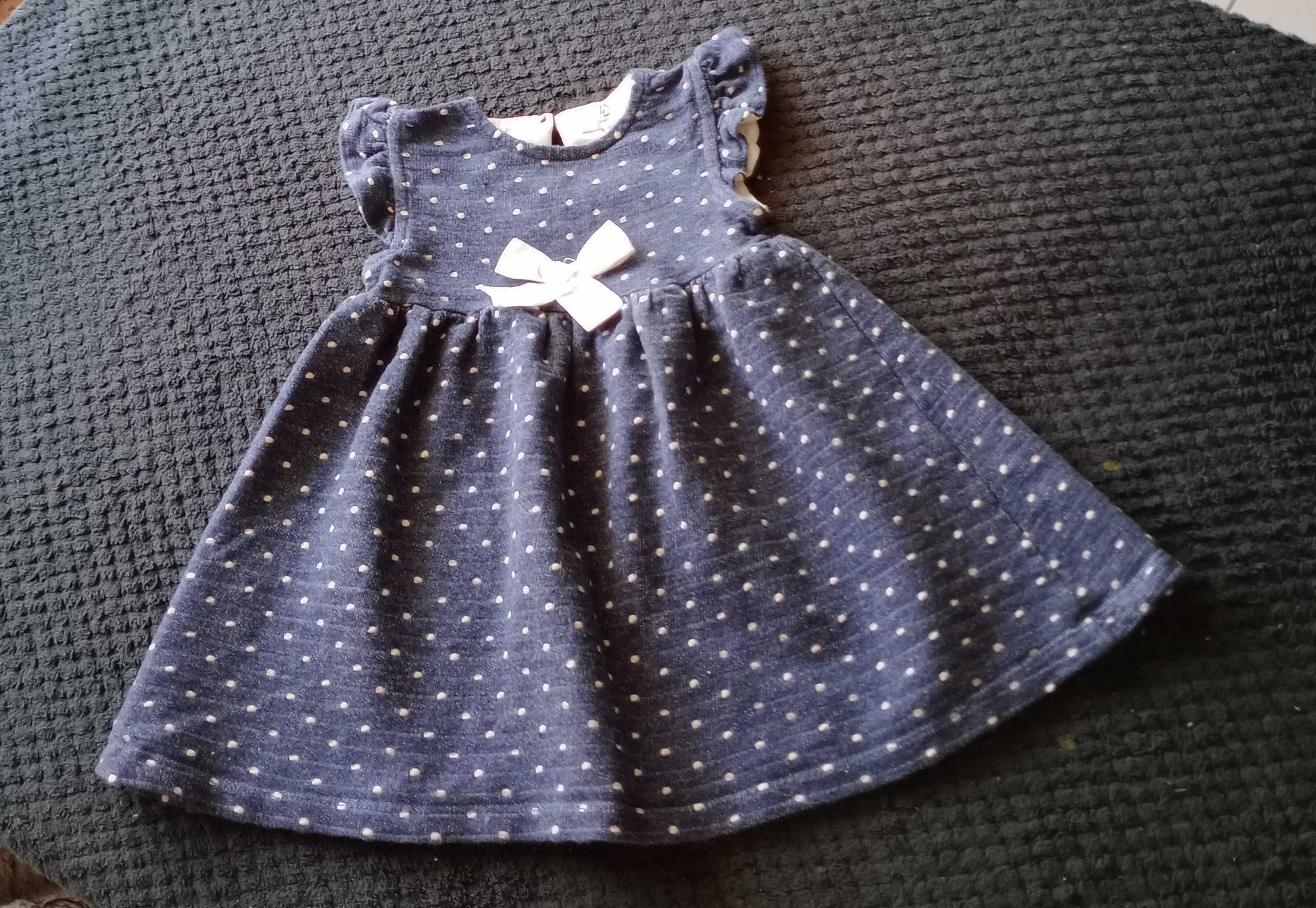 Vestido Zyppy Baby Colection - 6-9 meses - 100% algodão  . Como novo