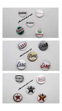 Lote de 5 Pins Castrol, Esso, Texaco (3 Modelos)| Automobilia