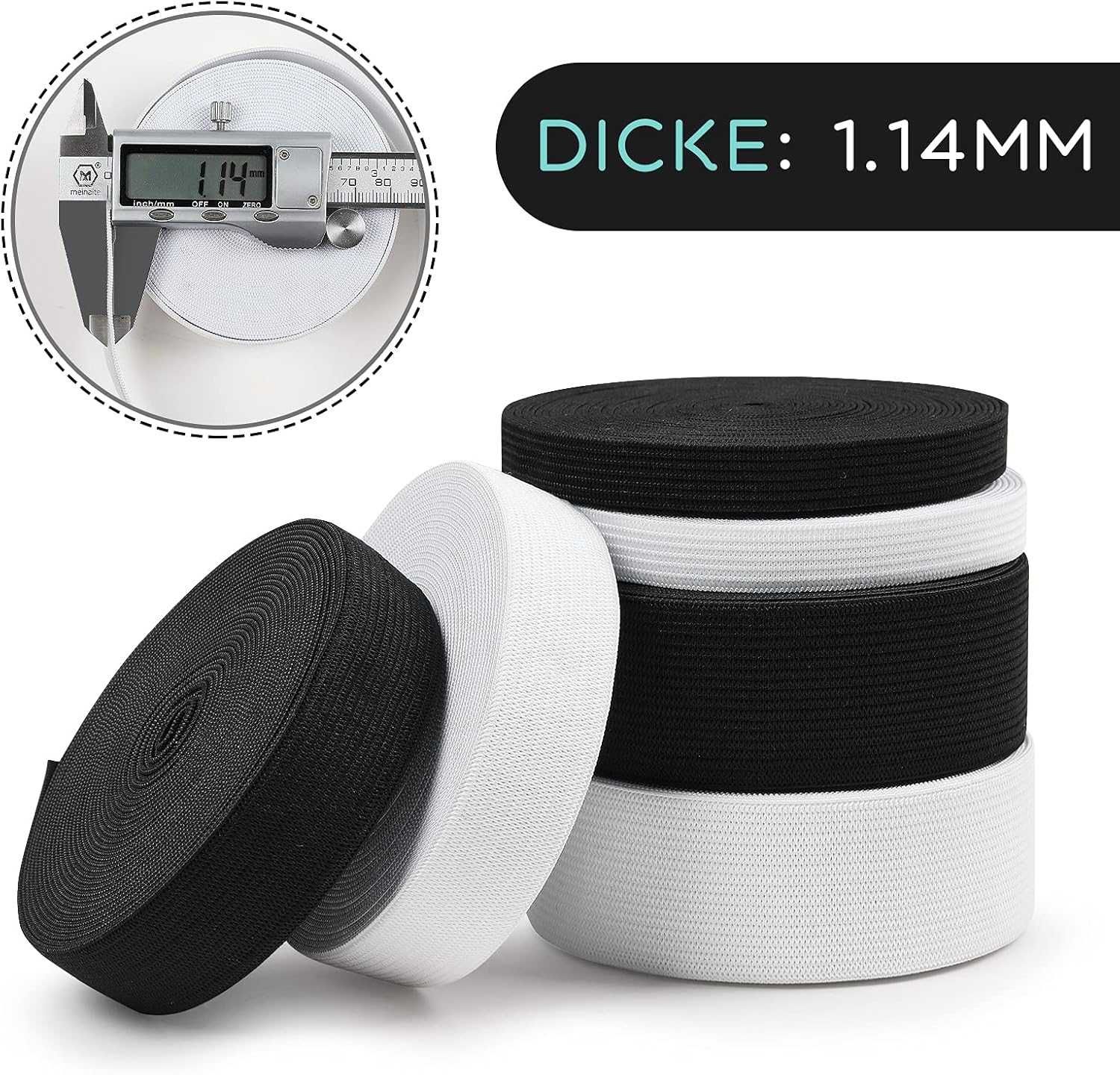 Akcesoria do szycia DIY Elastyczna taśma, gumka 6szt, 30m