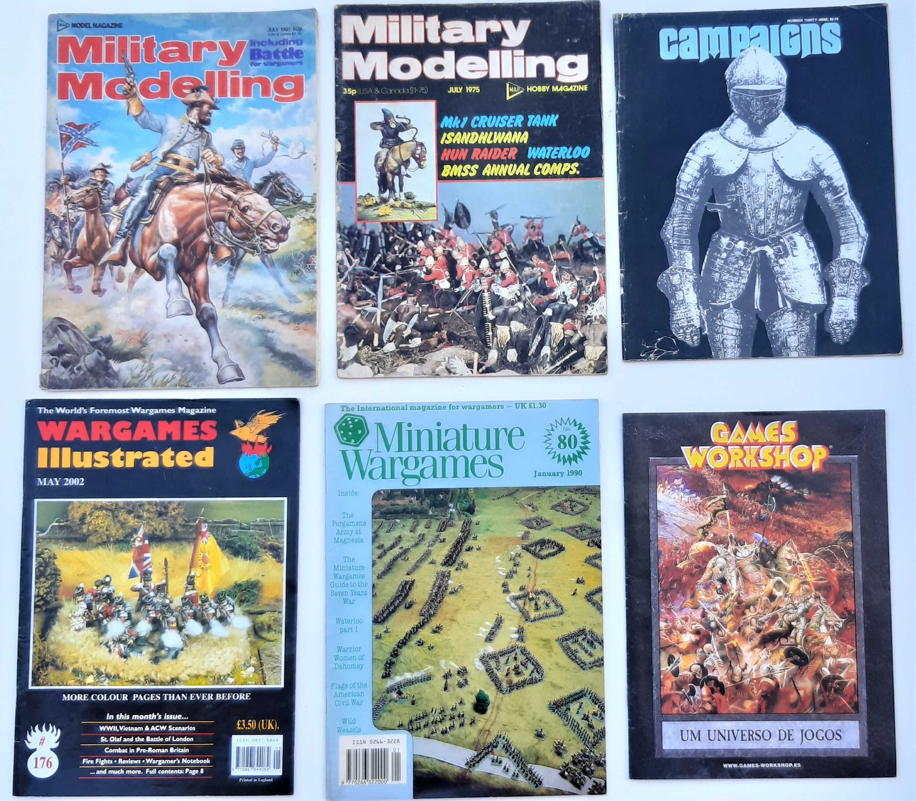 Lote 5 Revistas de Modelismo e História Militar