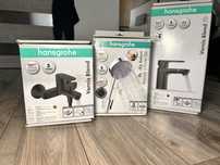 Zestaw baterii łazienkowych HansGrohe czarne