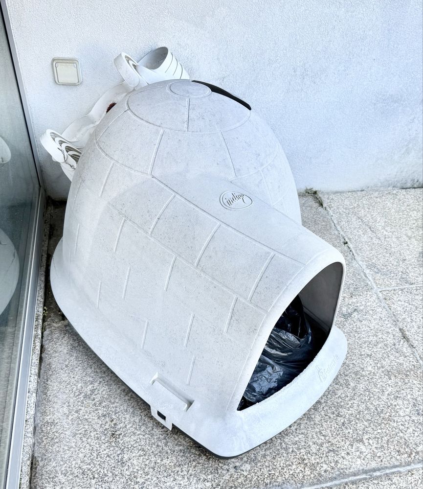 Casota de cao tipo iglo