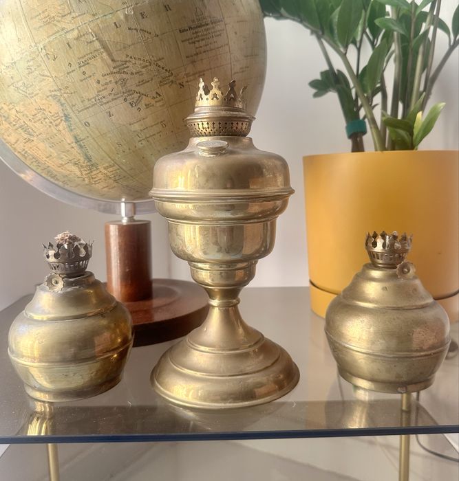 Lampa naftowa zabytkowa stara zestaw antyk retro