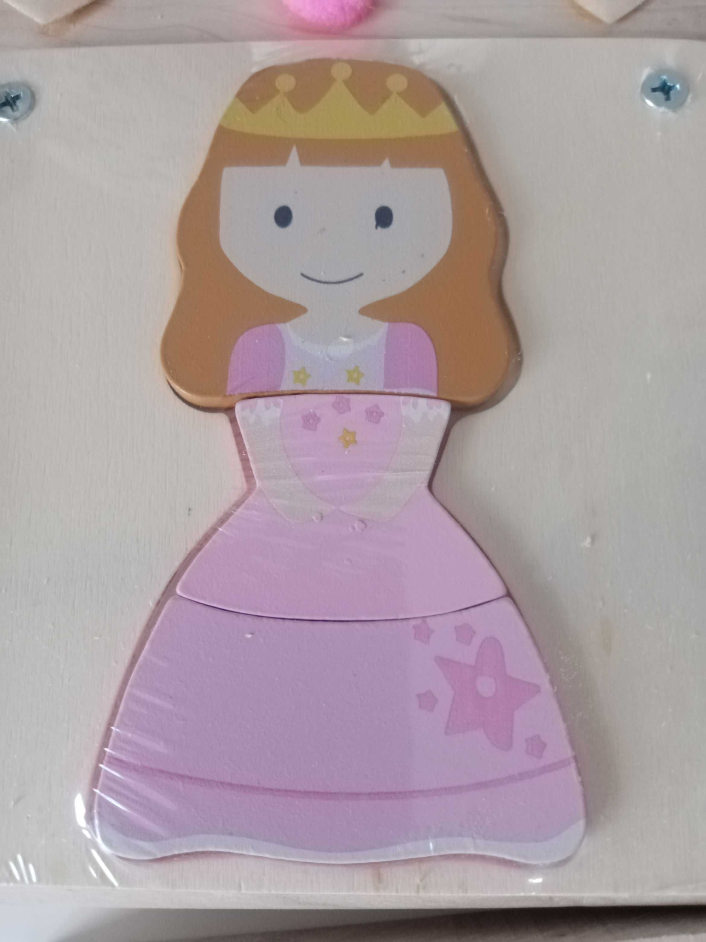 Drewniana układanka do tablicy manipulacyjnej