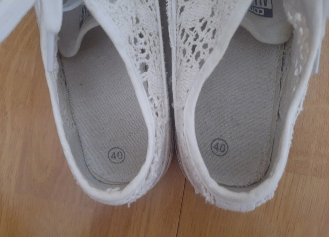 Sapatos Converse all star de renda/malha