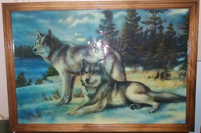 Продам картину Волки