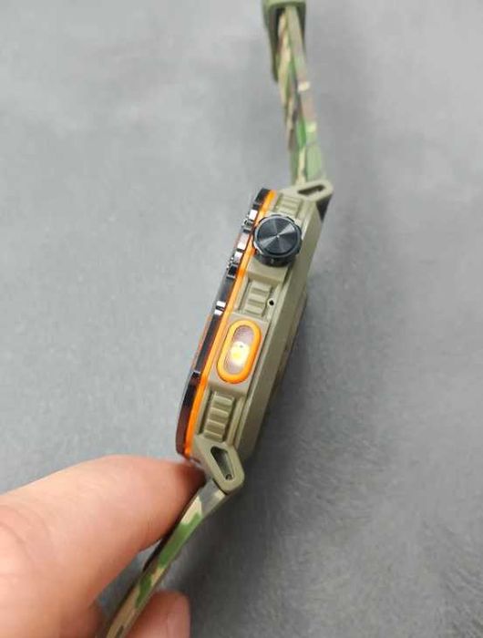 Smartwatch zegarek sportowy wojskowy pulsometr fitness Android iOS SMS