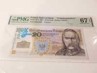 20 ZŁ Legiony Polskie  Piłsudski 2014 PMG banknot kolekcjonerski NBP