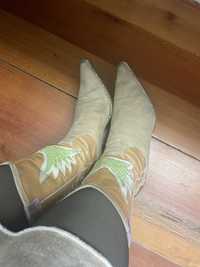 Botas em pele de cowboy