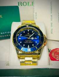 Promocja! Zegarek Rolex Submariner Blue Sea Gold Date! 42mm AAA Zestaw