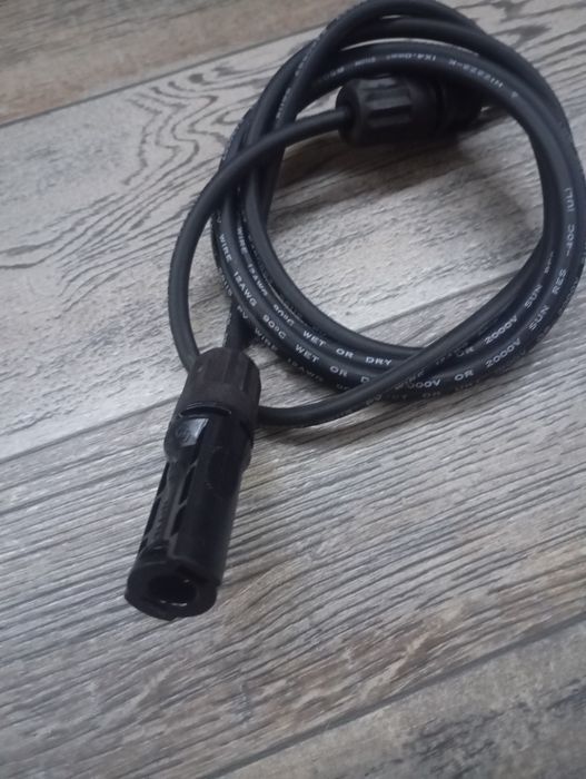 Перемычка 2 Метра 4 кв.мм MC4 Соединитель удлинитель солнечной панели