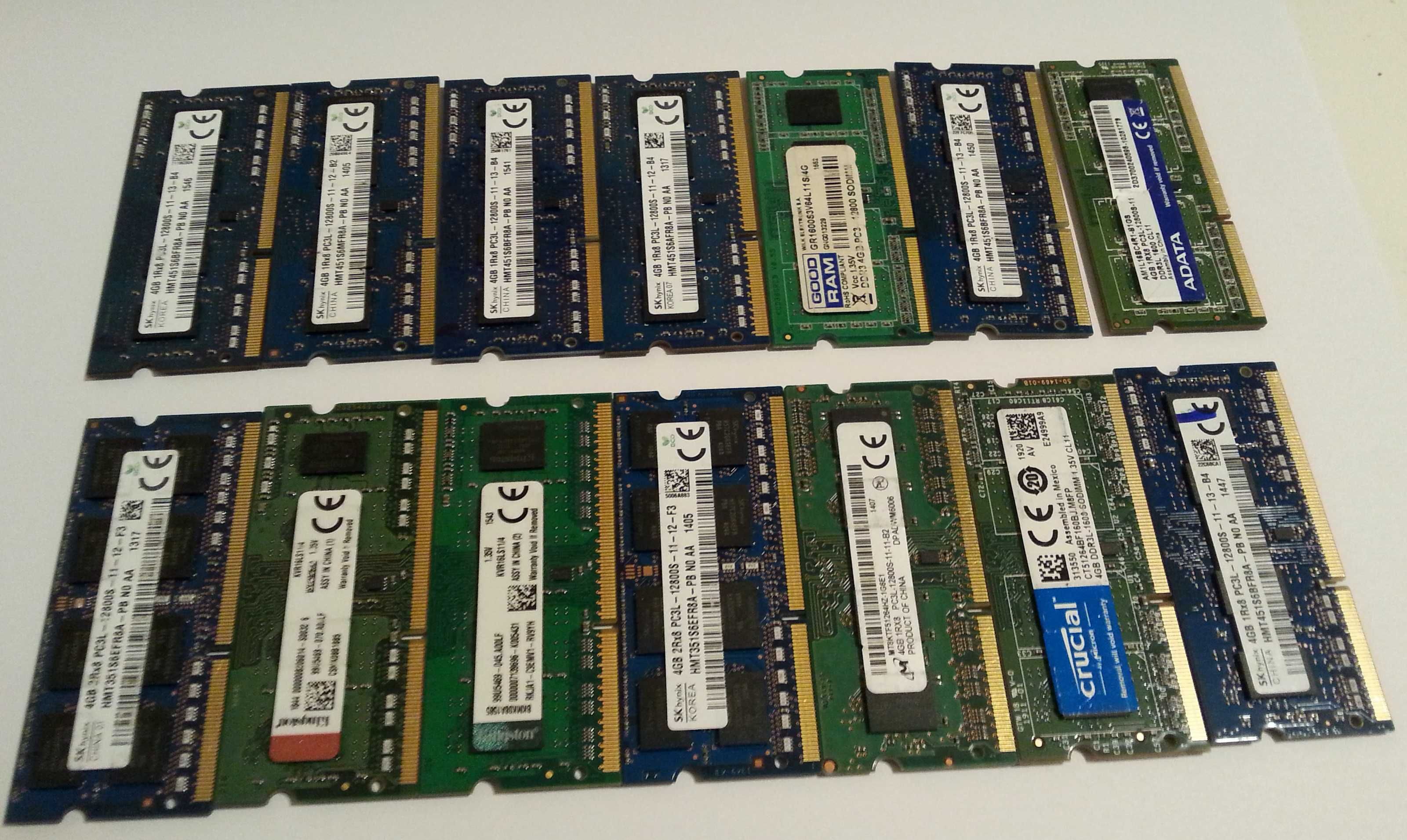 Do każdego modelu laptopa-DDR2 2GB, DDR3 4 GB, 8GB-1333,1600 MHZ.