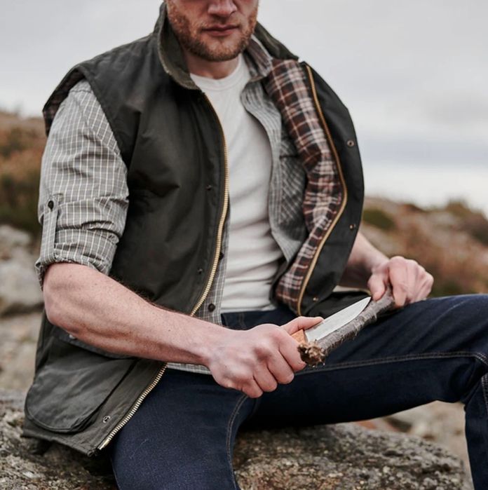 Hoggs of Fife ваксований жилет Padded waxed waistcoat XL made England