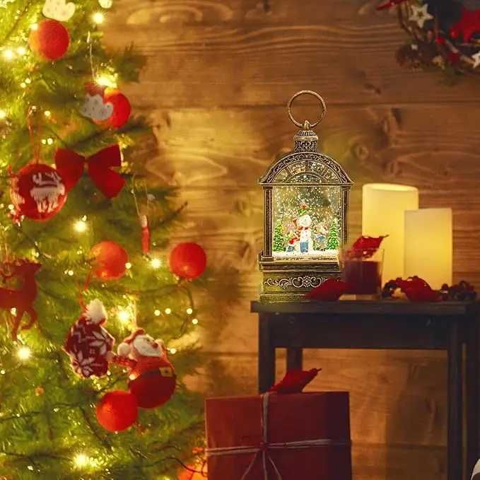 Новорічний музичний нічник Санта/Санта на олені/Сніговик та ялинк