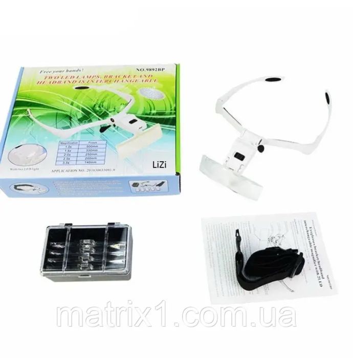 Бінокулярні окуляри Magnifier (бінокуляри) з LED-підсвіткою