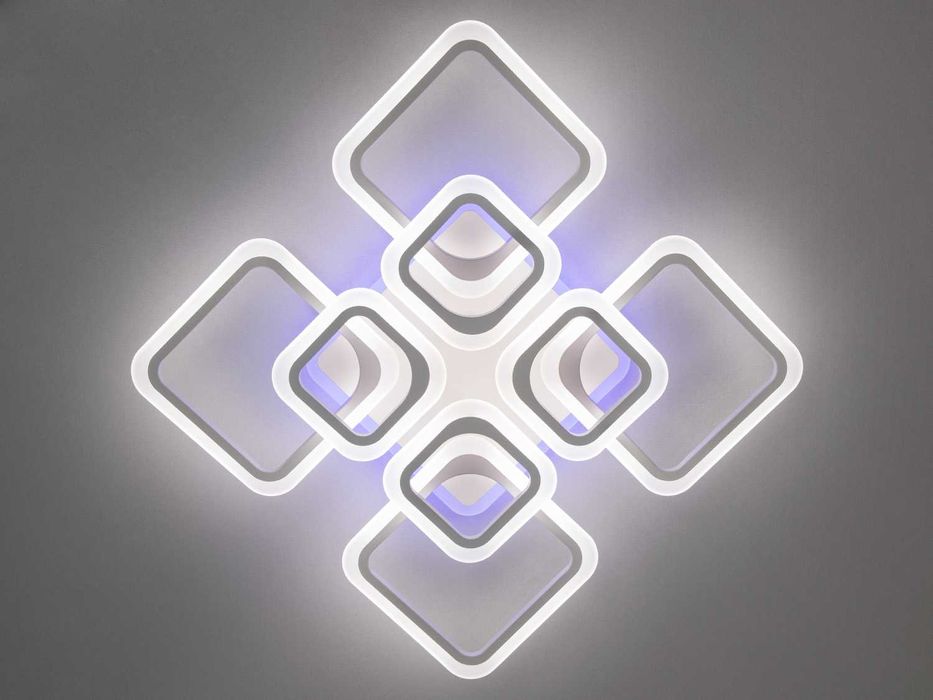 Світлодіодна акрилова люстра з пультом та підсвіткою 145W